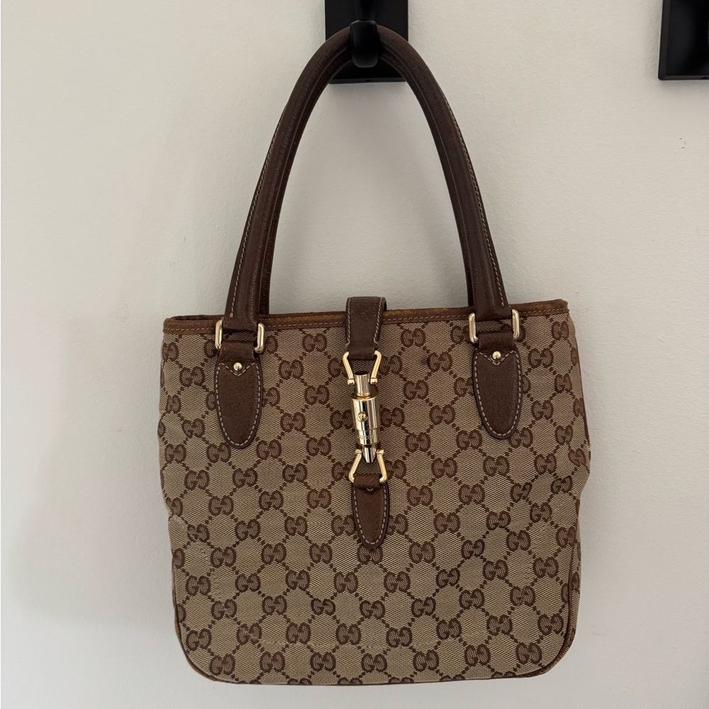 Gucci Brown Jackie Monogram Handbag